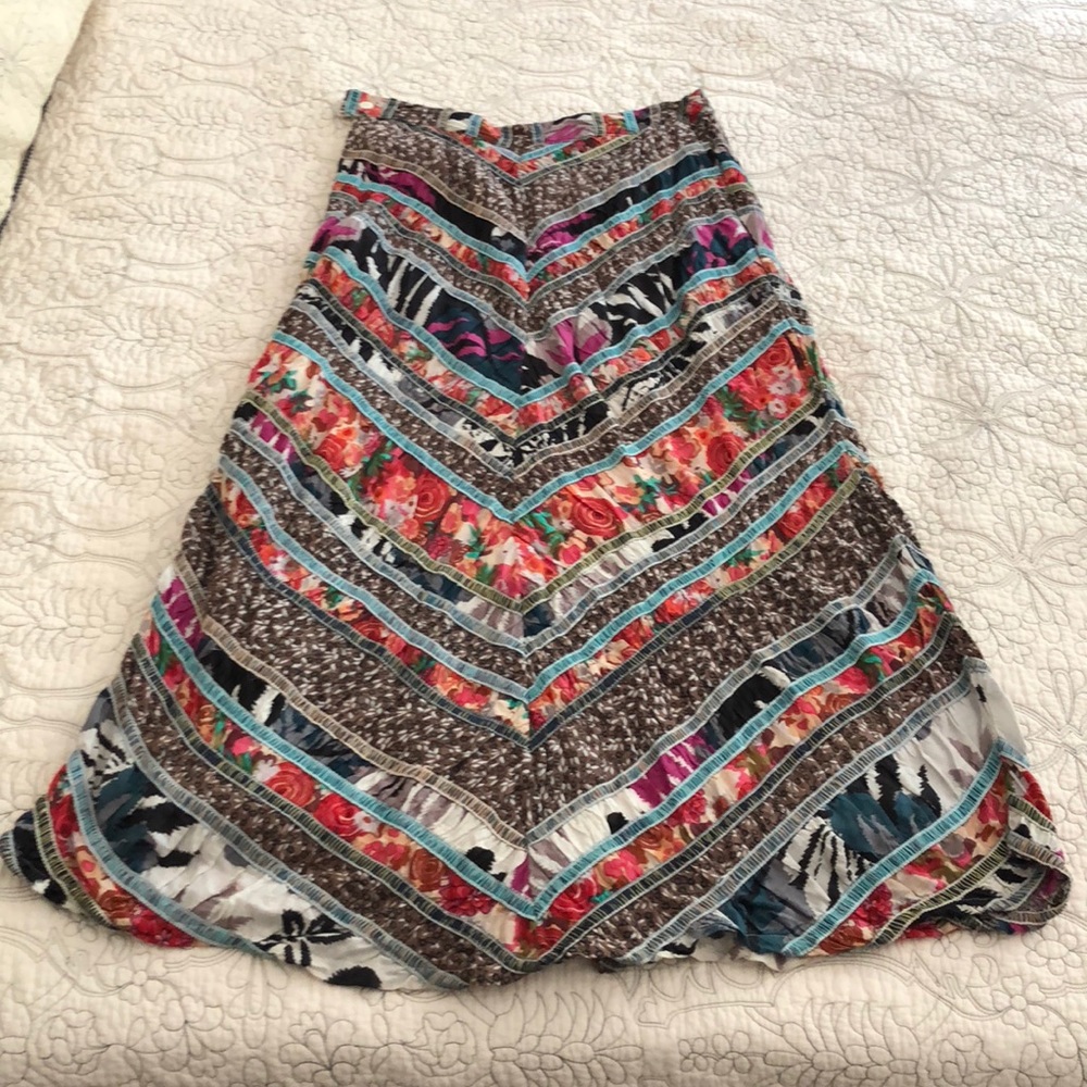 RARE Free People Quilted Praga Patch Maxi Skirt